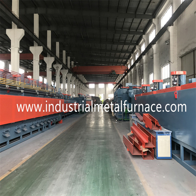 chất lượng  960kw Natural Gas Chain Type Mesh Belt Furnace 55Cr3 1500 X 14000 X 200mm nhà máy