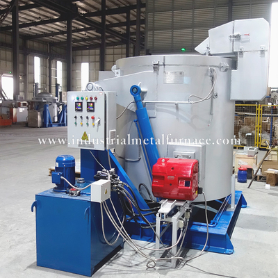 Mua 1000KG Cast Iron Crucible Natural Gas Zinc Dross Metal Melting Furnace Hydraulic Tilting online manufacture