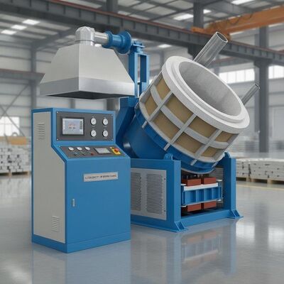 mua 0.5 Tons Capacity Medium Frequency Induction Melting Furnace for Rapid Aluminum Alloy Melting with Hydraulic Tilting System (Nồi nóng cảm ứng tần số trung bình có công suất 5 tấn để nóng hợp kim nhôm nhanh với hệ thống nghiêng thủy lực) sản xuất trực tuyến