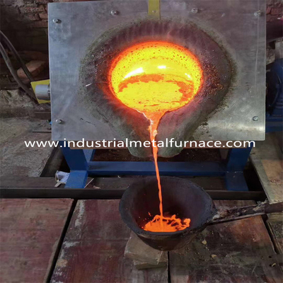 25KG Graphite Lò cảm ứng công nghiệp tần số trung bình để nấu chảy thép gang