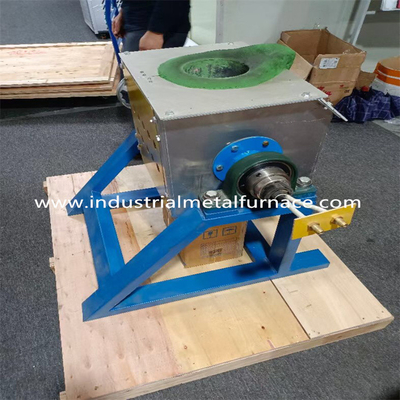 Lò nung nghiêng cảm ứng kim loại 25KW 5KG Loại lò nấu chảy 2000 độ bằng thép không gỉ