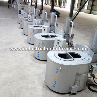 Nồi nấu chảy than chì đốt bằng khí 300 đến 1000 kg Lò nung nhôm công nghiệp có bộ thu hồi nhiệt