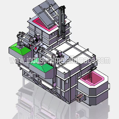 2500 kg / H Lò nung nhôm công nghiệp đốt bằng khí liên tục, Lò nung nhôm phế liệu