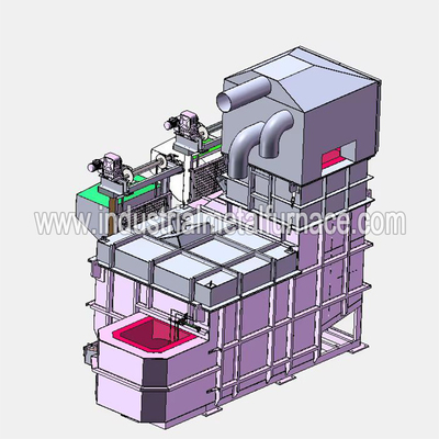 2500 kg / H Lò nung nhôm công nghiệp đốt bằng khí liên tục, Lò nung nhôm phế liệu