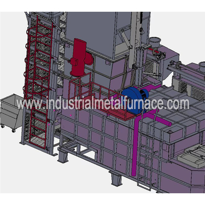 250kg / H Lò nung nhôm công nghiệp đốt bằng khí liên tục, Lò nung nhôm phế liệu