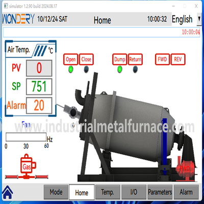 Ống nóng chảy kim loại PLC tự động nhôm / lò nóng chảy khí 10-12M Per Min tốc độ xoay
