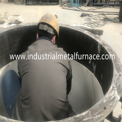 Lò nung chảy bằng khí 1000KG 1400 độ Celcius Nghiêng Đồng phế liệu nóng chảy